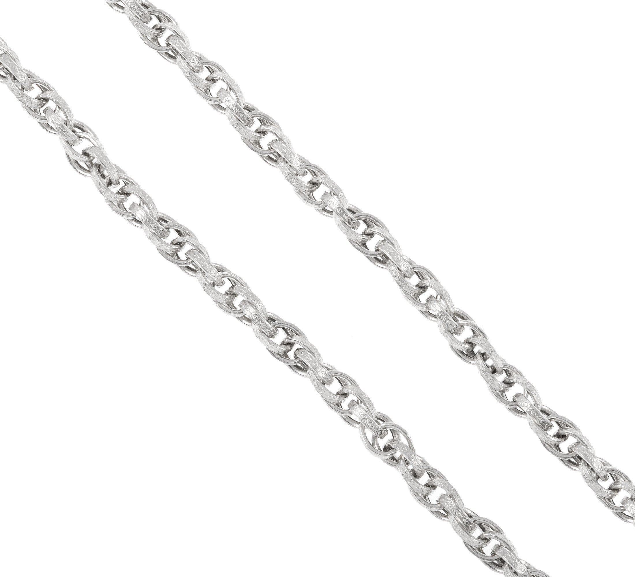 Men's White Gold 5.6mm Prince of Wales Chain | Buy Online | Free ...
