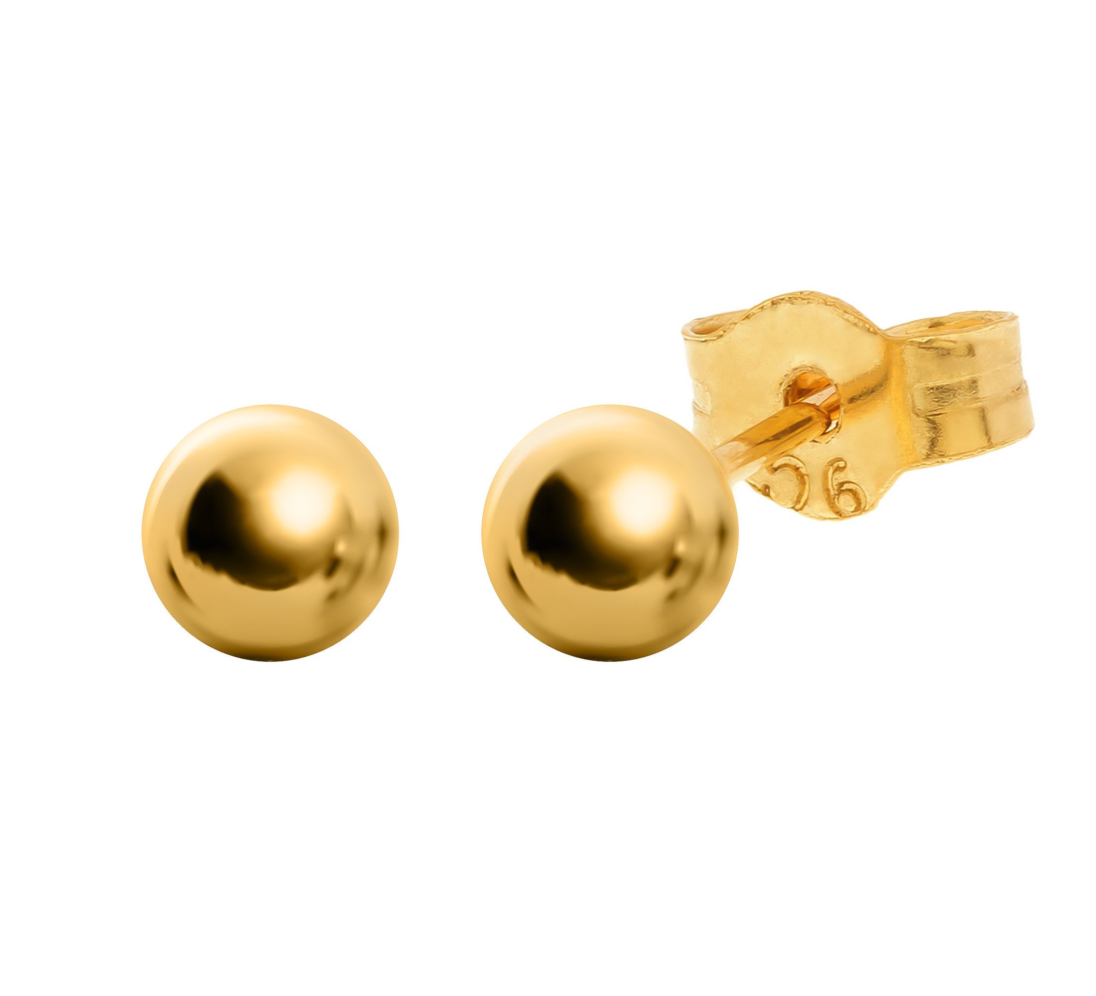 Update 85+ gold ball stud earrings 4mm super hot - esthdonghoadian