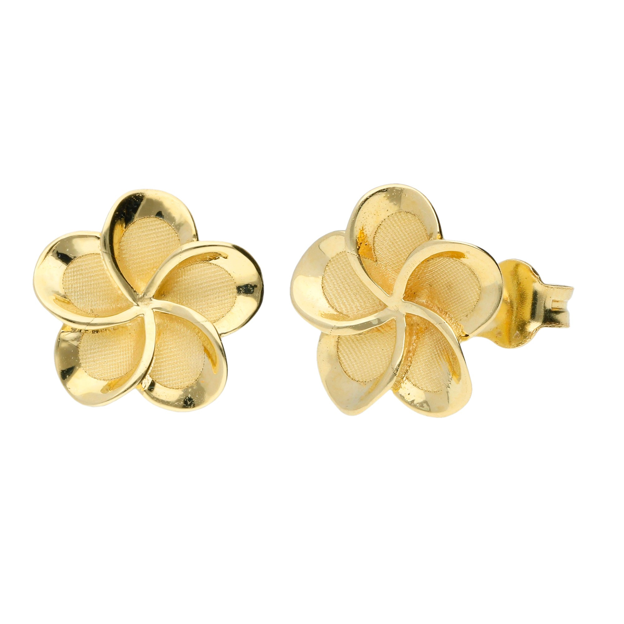 9ct Yellow Gold Flower Stud Earrings | Buy Online | Free Insured UK ...