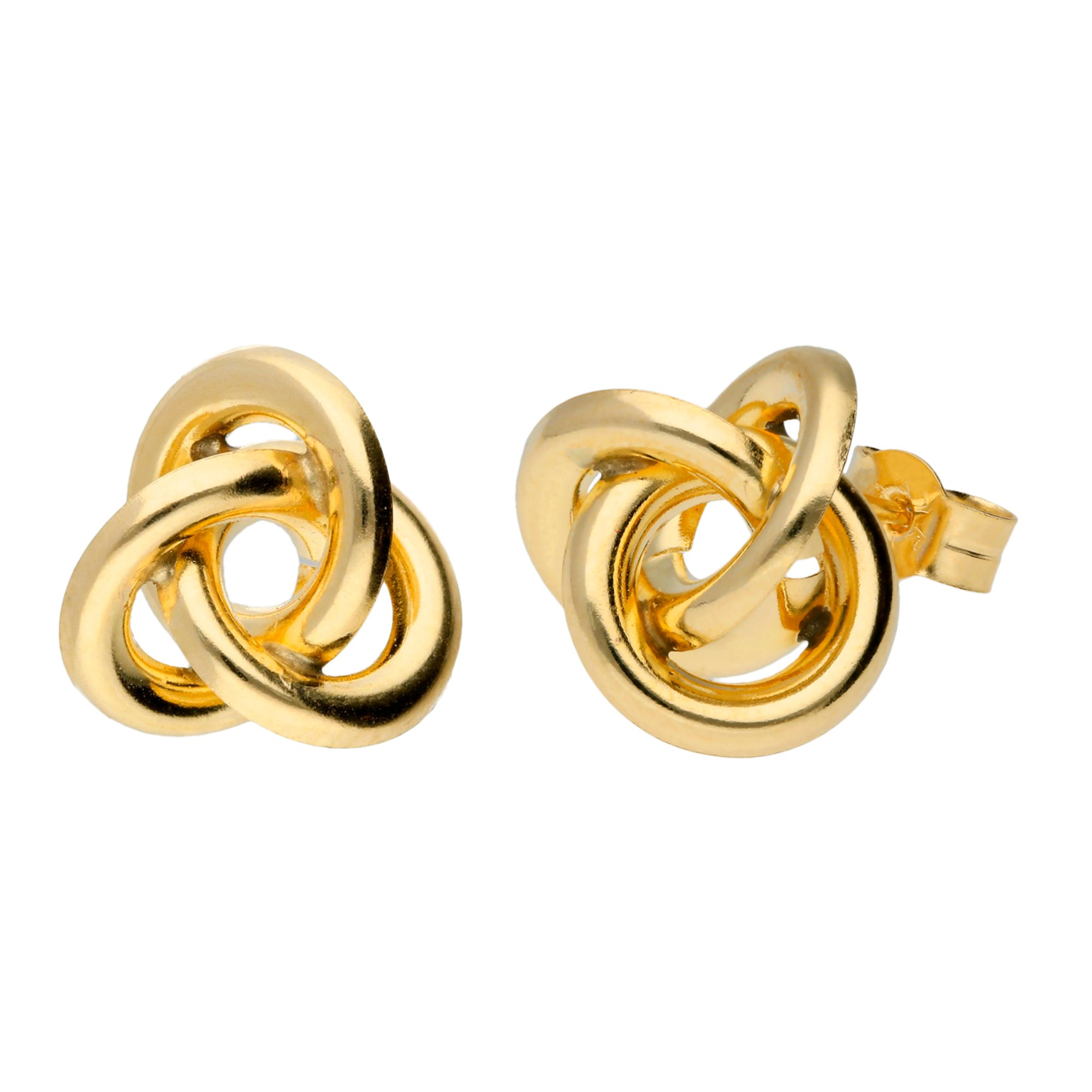9ct Yellow Gold Large Knot Stud Earrings | Buy Online | Free Insured UK ...