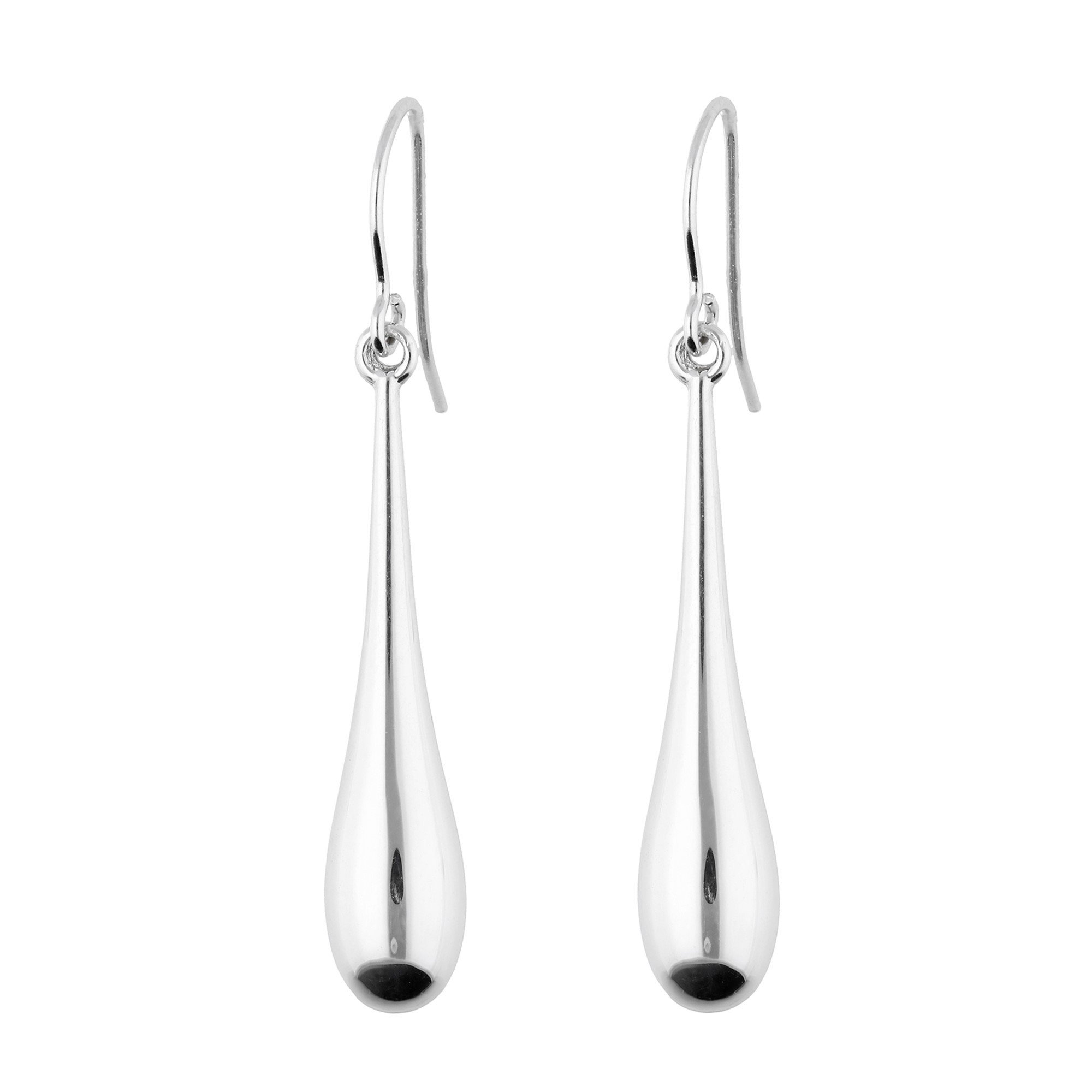 9ct White Gold Long Drop Earrings | Buy Online | Free Insured UK Delivery