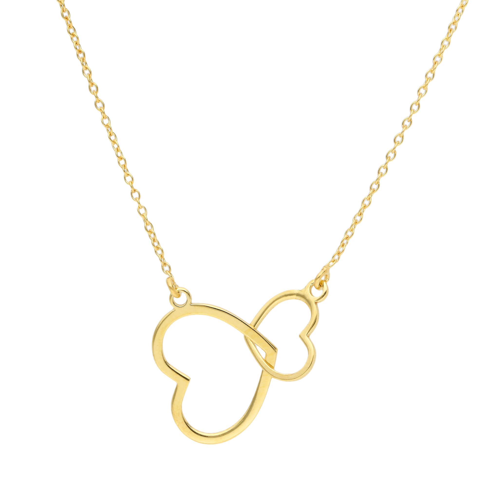 Rosa Double Charm Necklace- Gold | Luv Aj