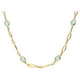  9ct Yellow Gold Topaz Fancy Necklace