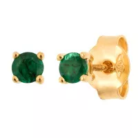 9ct Gold Emerald Stud earrings Gift Boxed studs Made in UK