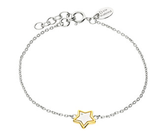 Sterling Silver & Gold Plated Children's Star Bracelet
