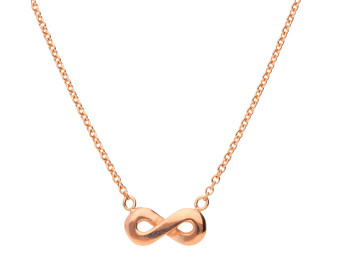 9ct Rose Gold Infinity Necklace