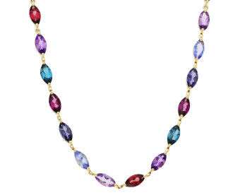 9ct Yellow Gold Gemstone Necklace