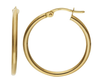 18ct Yellow Gold 23mm Hoop Earrings