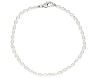 Sterling Silver Cultured River Pearl Beaded Bracelet