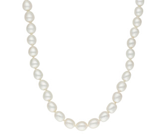 Sterling Silver Cultured River Pearl Necklace
