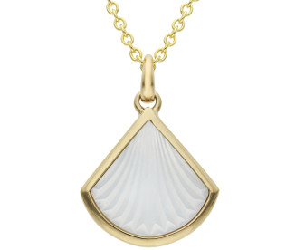 Gold Plated Sterling Silver & Mother Of Pearl Pendant