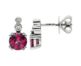 18ct White Gold 1.84ct Garnet Stud Earrings