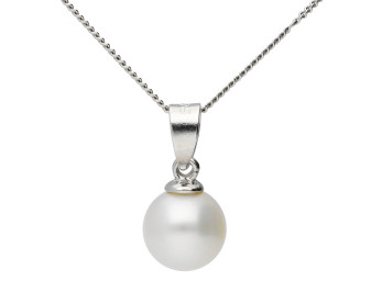 Sterling Silver 6mm Fresh Water Pearl Pendant