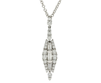 18ct White Gold 1.07ct Diamond Necklace