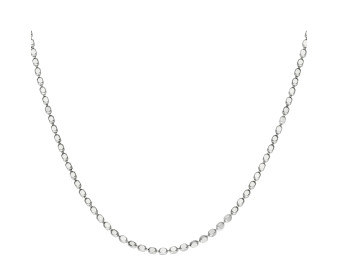 9ct White Gold Diamond Cut Ball Chain Necklace