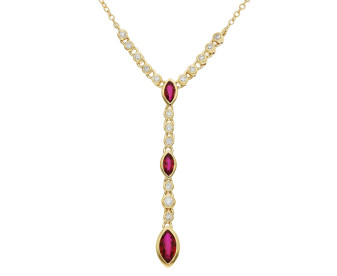 9ct Yellow Gold Ruby Necklace