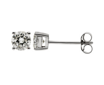 9ct White Gold 0.97ct Diamond Stud Earrings