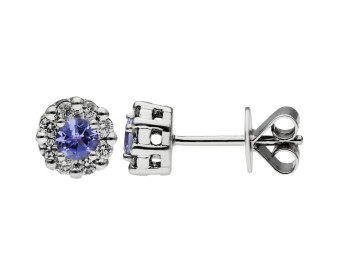 18ct White Gold 0.20ct Tanzanite Stud Earrings