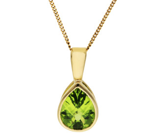 9ct Yellow Gold 0.75ct Peridot Pendant
