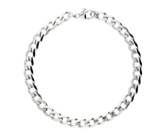 Men's 9ct White Gold 5.57mm Metric Curb Chain Bracelet
