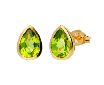 9ct Gold Peridot Stud Earrings