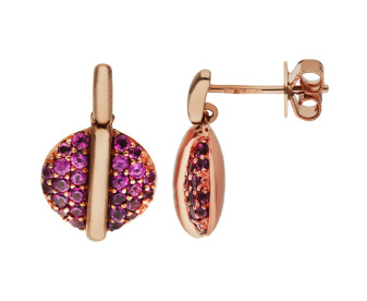 9ct Gold Garnet Drop Earrings