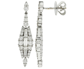 18ct White Gold 1.75ct Diamond Drop Earrings