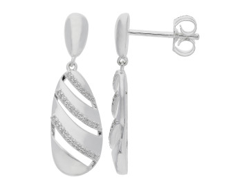 Sterling Silver Cubic Zirconia Drop Earrings