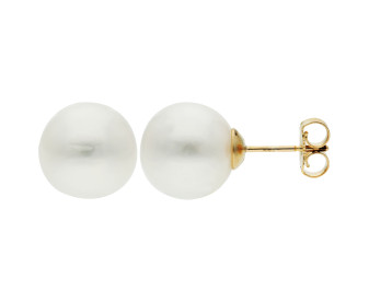 9ct Yellow Gold 9mm Freshwater Pearl Earrings