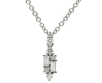 18ct White Gold 0.23ct Diamond Pendant