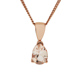 9ct Rose Gold 0.60ct Morganite Pendant 