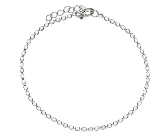 9ct White Gold Diamond Cut Ball Chain Bracelet