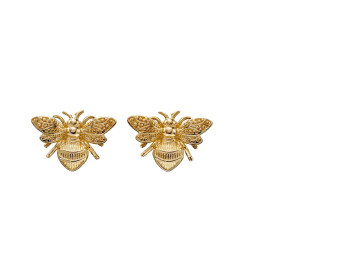 9ct Yellow Gold Bee Stud Earrings 