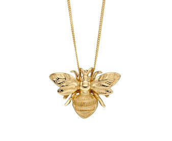 9ct Yellow Gold Bee Pendant Necklace