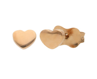 9ct Rose Gold Heart Earrings