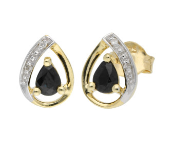 9ct Gold 0.33ct Sapphire Stud Earrings