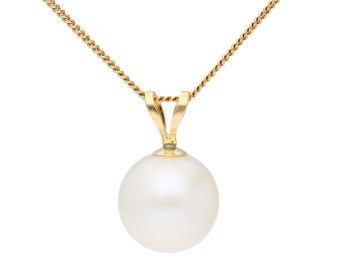 9ct Gold 9mm Freshwater Pearl Pendant
