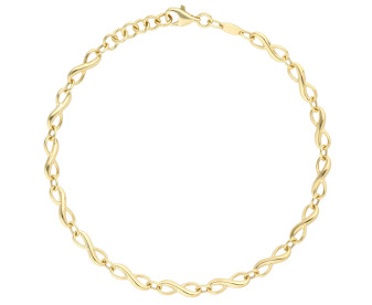 9ct Yellow Gold Infinity Tennis Bracelet