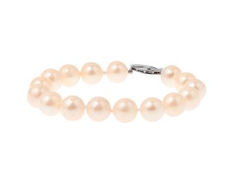 14ct White Gold Pearl Bracelet