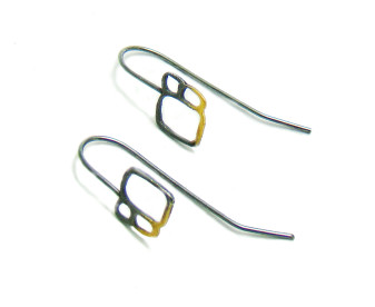 Oxidised Sterling Silver & Gold Plated Tiny Lacewing Drop Earrings