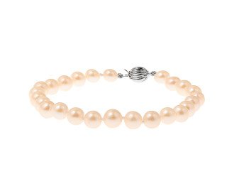 14ct White Gold Pearl Bracelet