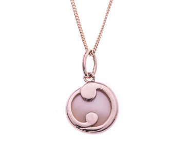 9ct Rose Gold Mother Of Pearl Pendant