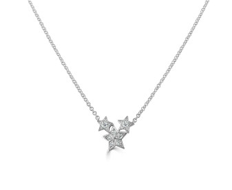 18ct White Gold Diamond Cosmos Necklace