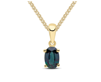 9ct Yellow Gold 0.51ct Sapphire Pendant