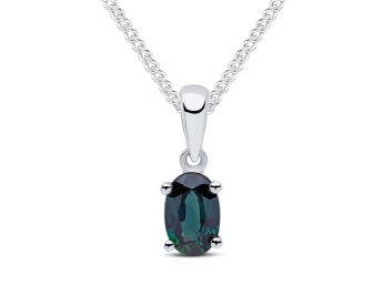 9ct White Gold 0.40ct Sapphire Pendant