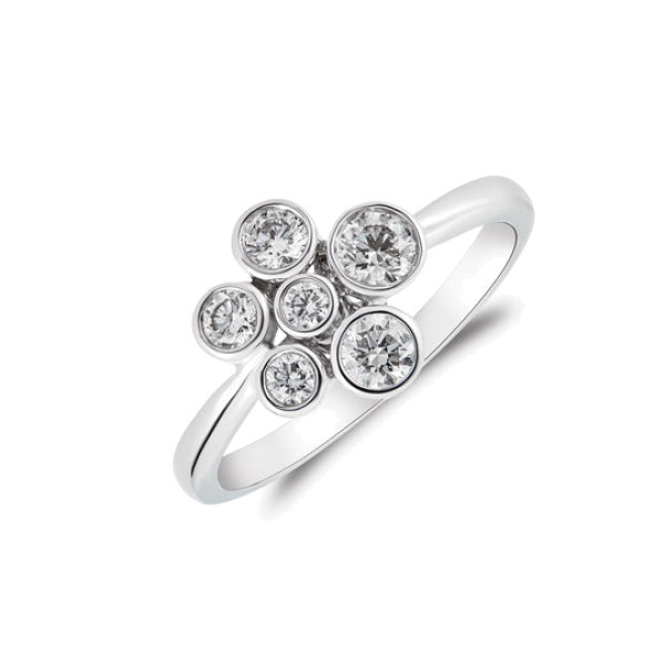 18ct White Gold 0.55ct Diamond Cocktail Ring