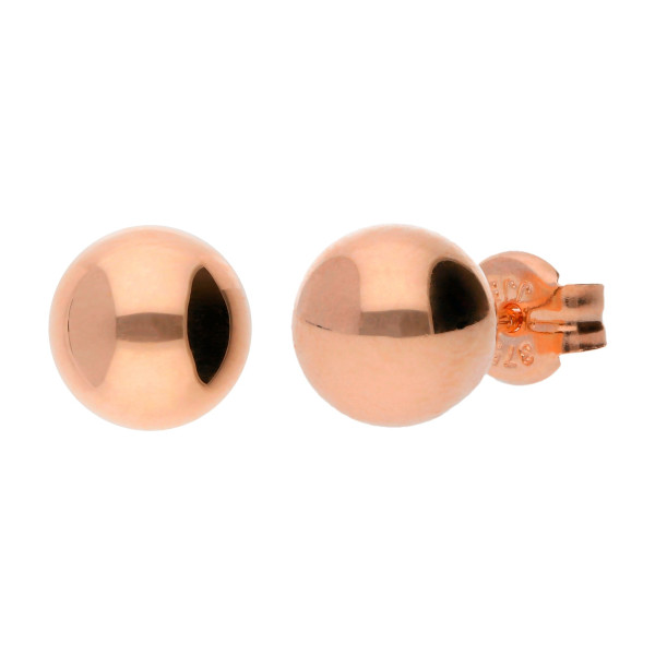 9ct Rose Gold 7mm Ball Stud Earrings