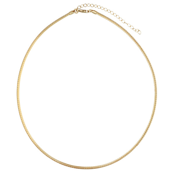 Yellow Gold Plated Omega Chain Necklace