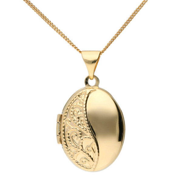9ct Yellow Gold Oval Locket