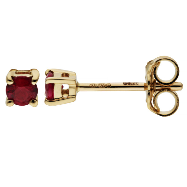 18ct Gold 0.30ct Ruby Stud Earrings